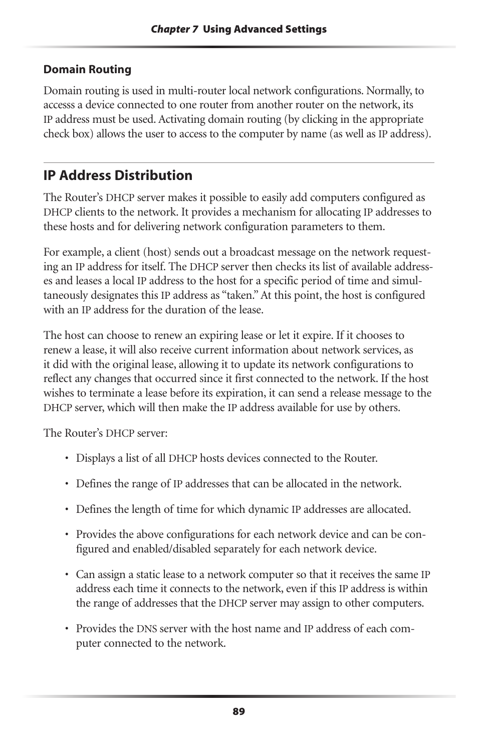 Ip address distribution | Actiontec electronic MI408 User Manual | Page 91 / 140