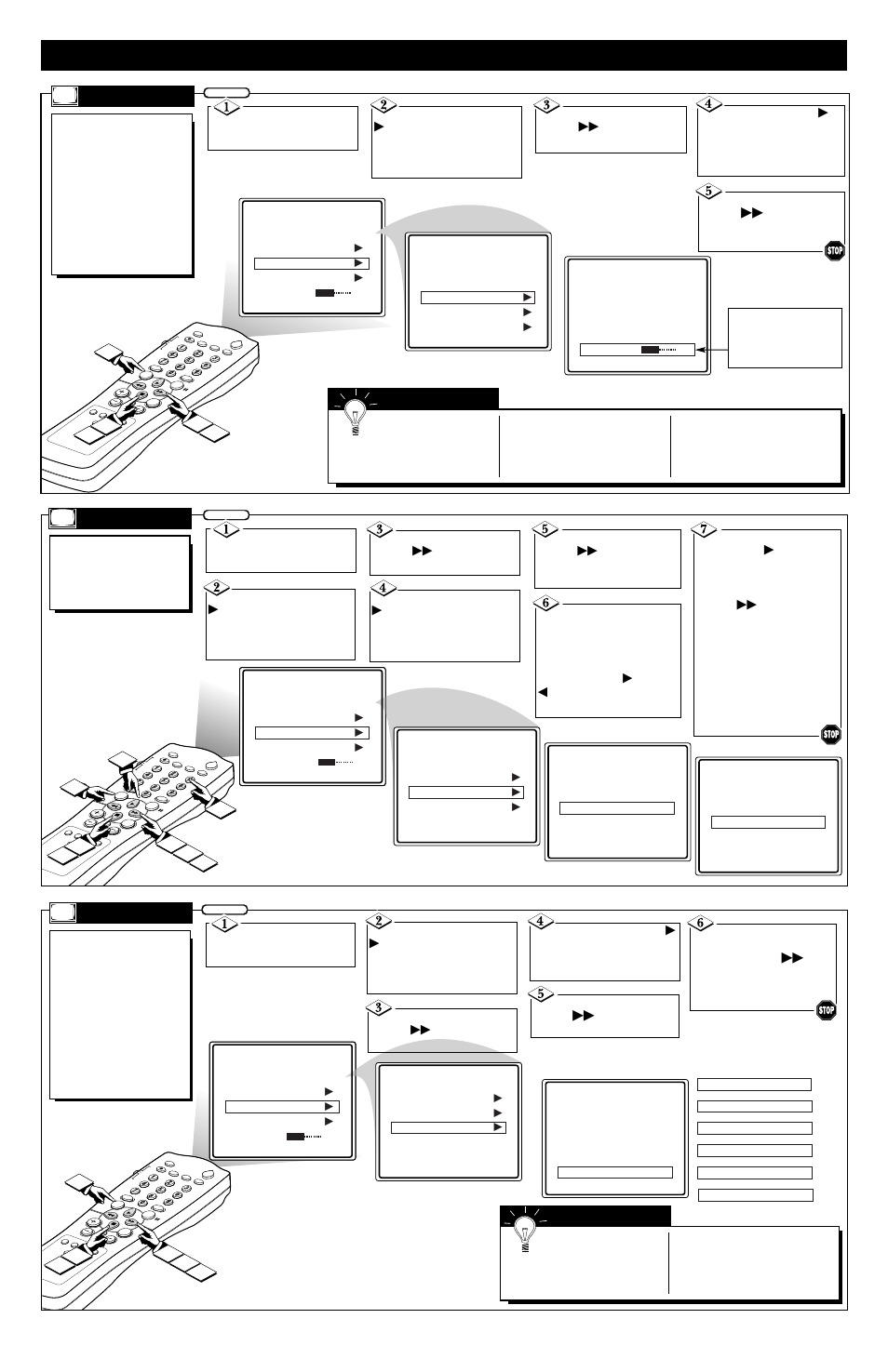 Setup f, Ow to, Se the | Eatures, Hannel, Xternal, Rogram | Philips COLOR TV User Manual | Page 4 / 4