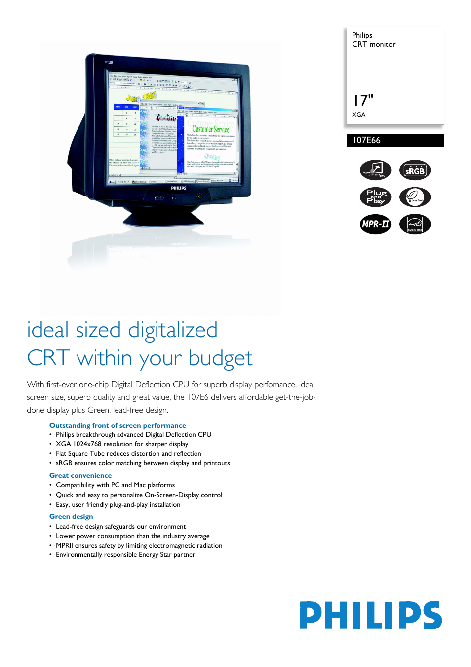 Philips 107E66-27B User Manual | 2 pages