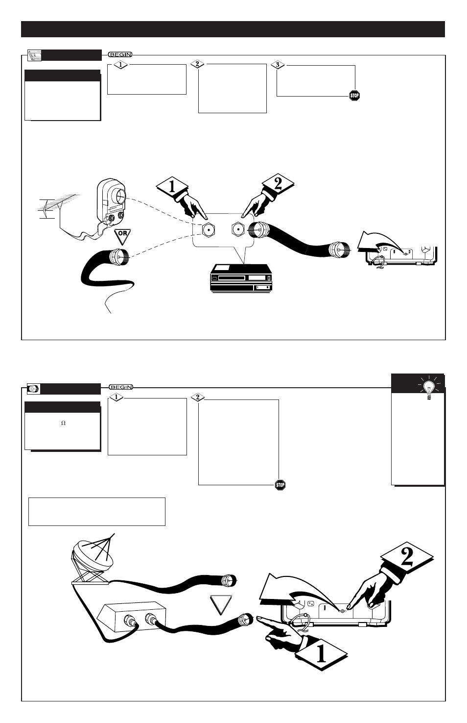 Tv (a, Ooking, Ntenna | Able, Onnections | Philips PR1911B User Manual | Page 3 / 8