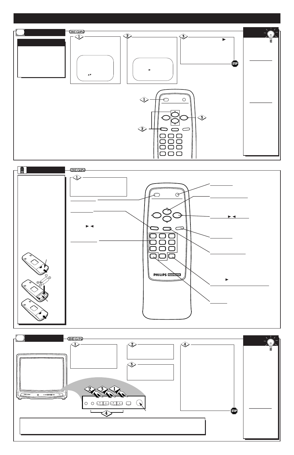 Ow to, P and, Se your | Power channel volume earphone menu fm | Philips PR1911B User Manual | Page 4 / 8