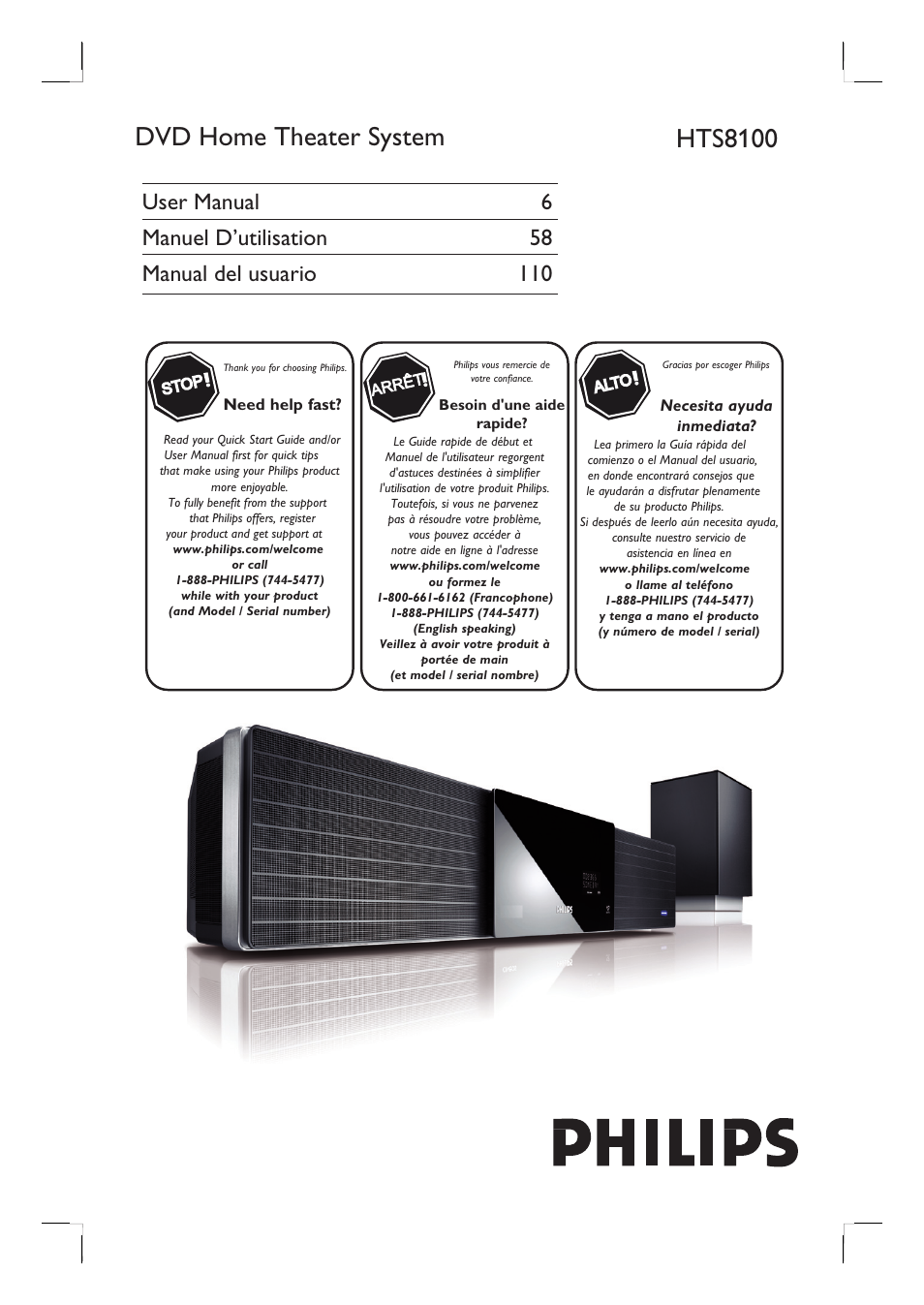 Philips HTS8100-37B User Manual | 57 pages