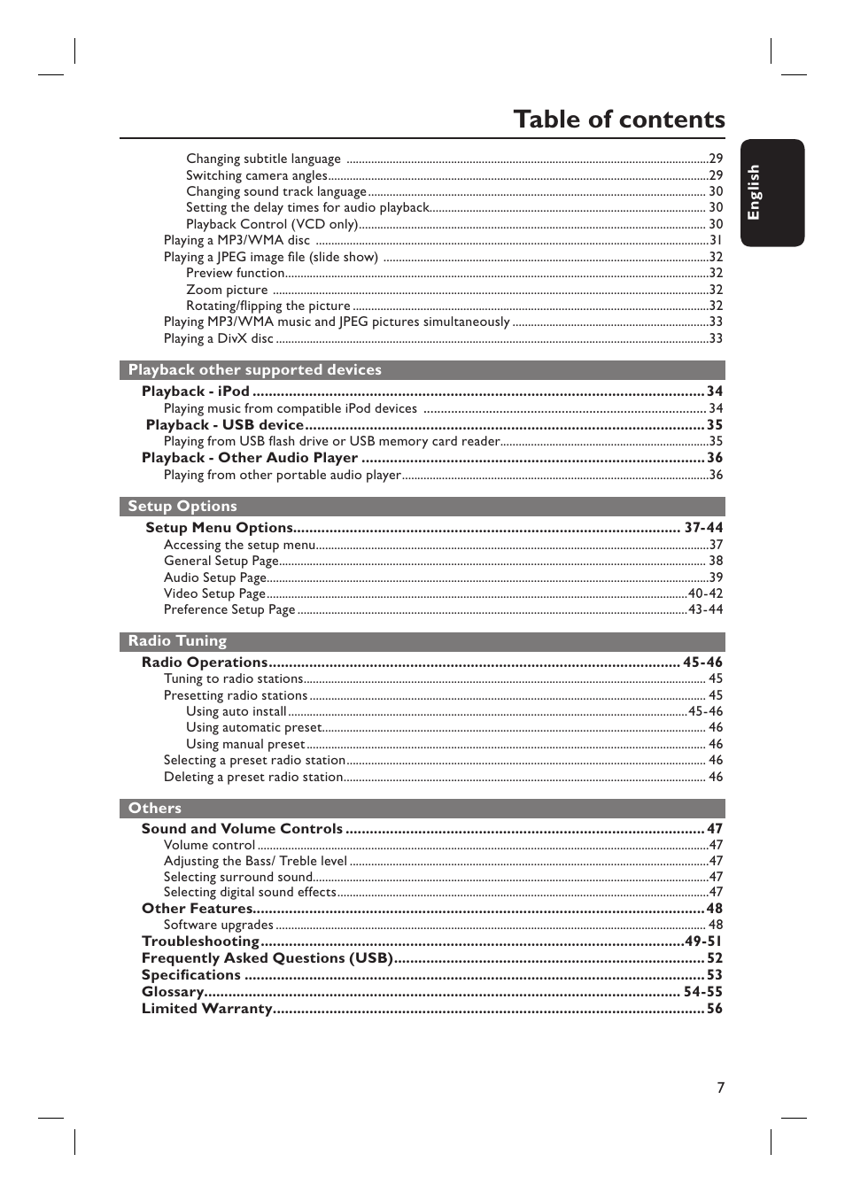 Philips HTS8100-37B User Manual | Page 7 / 57