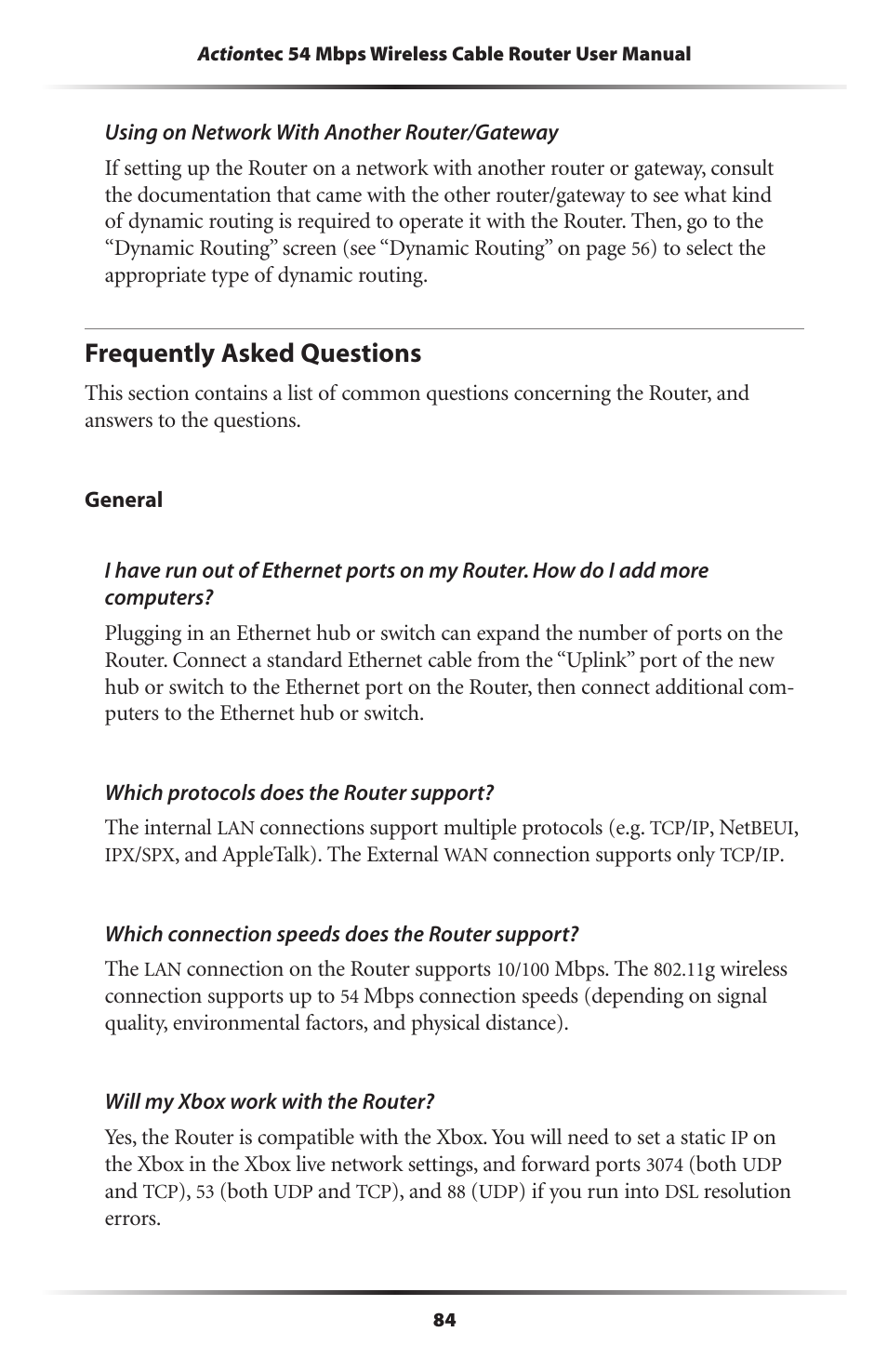 Frequently asked questions | Actiontec electronic GT701WRU User Manual | Page 89 / 137