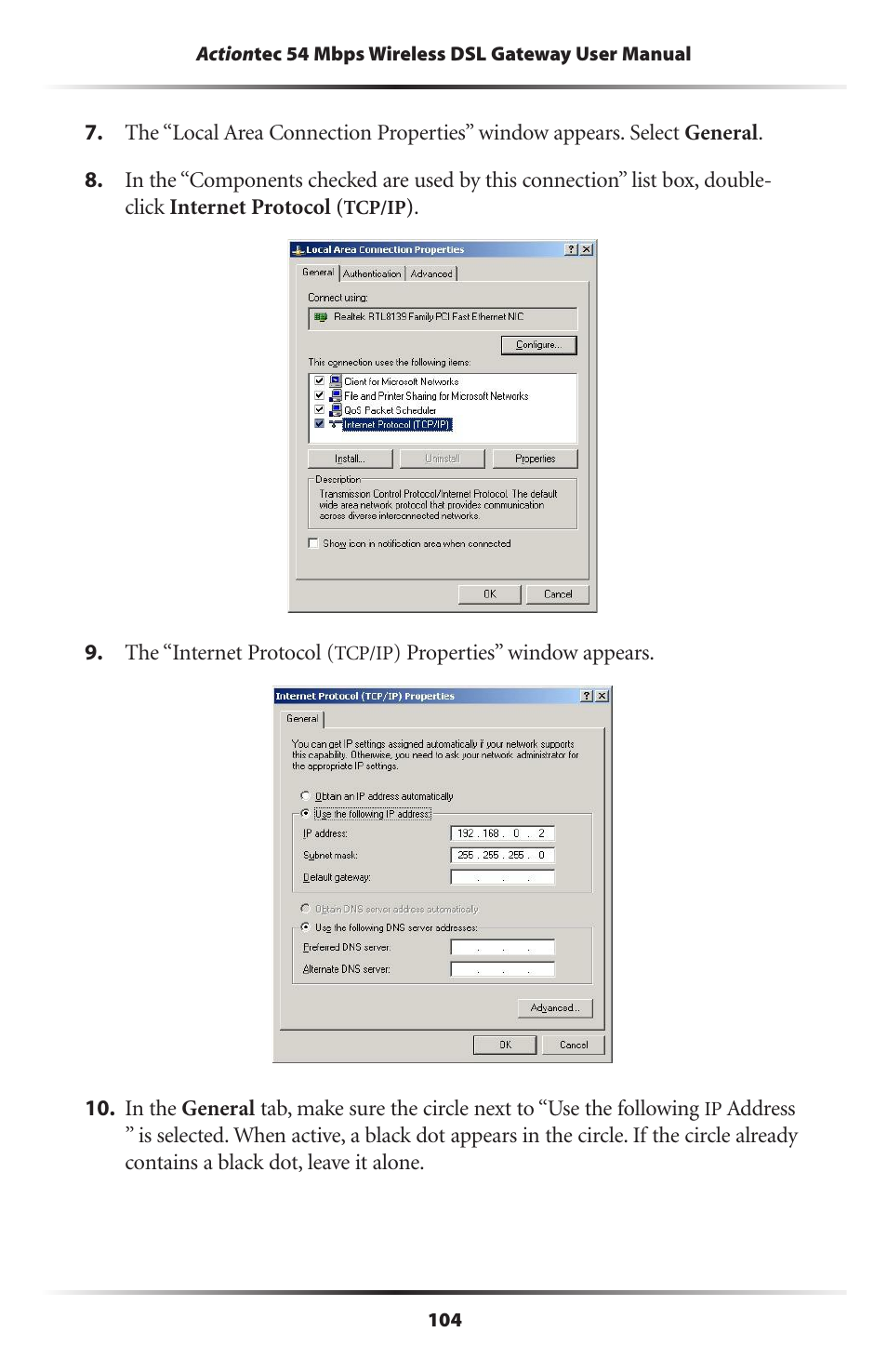 Actiontec electronic Actiontec Wireless DSL Gateway GT701WG User Manual | Page 107 / 135