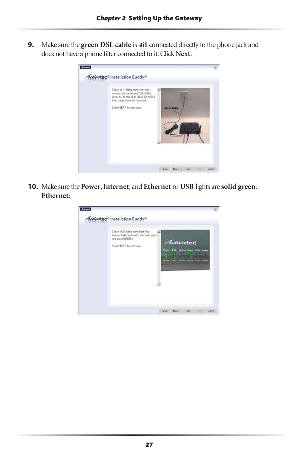 Actiontec electronic Actiontec Wireless DSL Gateway GT701WG User Manual | Page 30 / 135