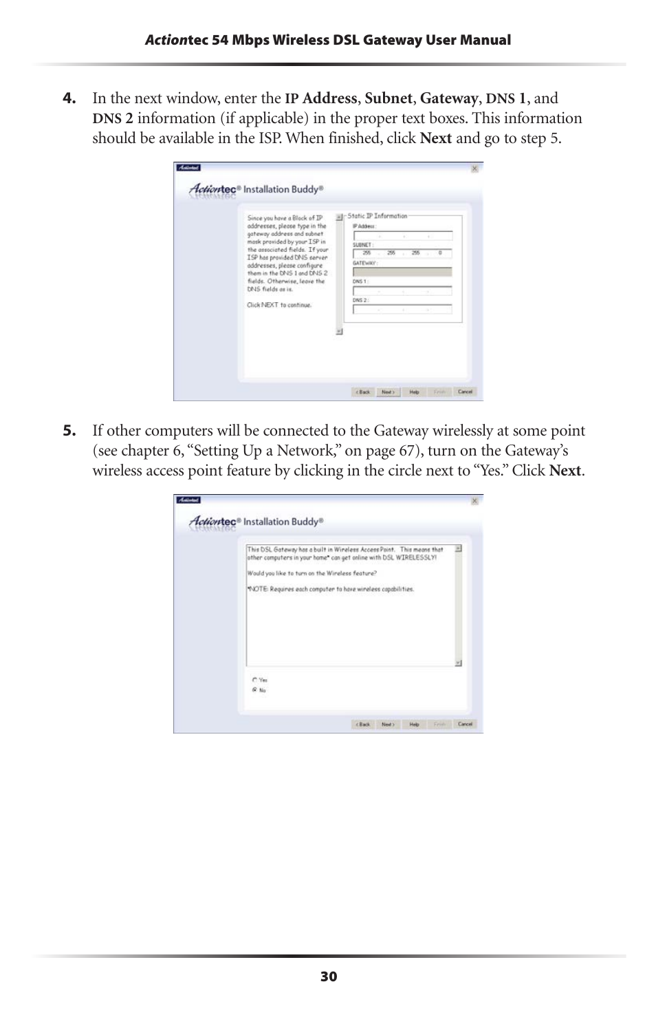 Actiontec electronic Actiontec Wireless DSL Gateway GT701WG User Manual | Page 33 / 135