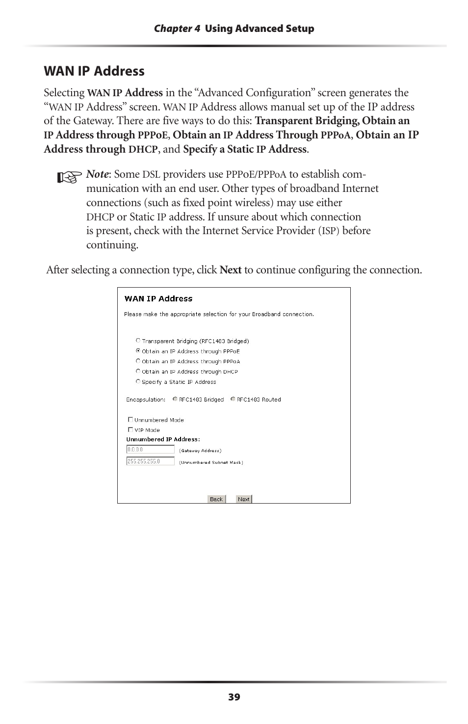 Wan ip address | Actiontec electronic Actiontec Wireless DSL Gateway GT701WG User Manual | Page 42 / 135