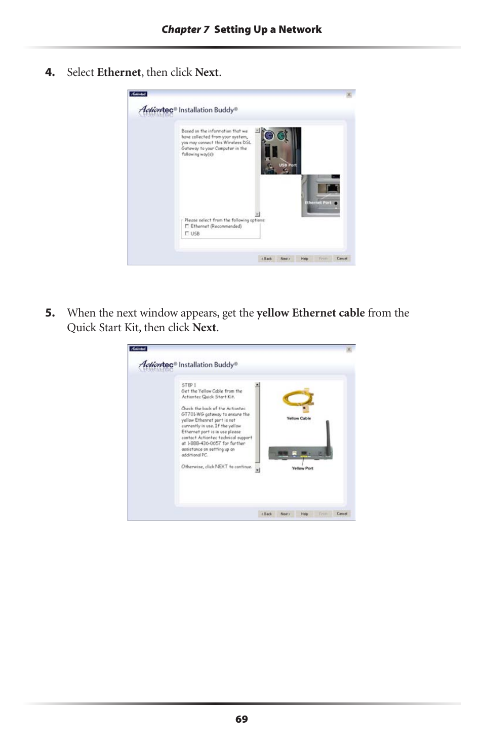 Actiontec electronic Actiontec Wireless DSL Gateway GT701WG User Manual | Page 72 / 135
