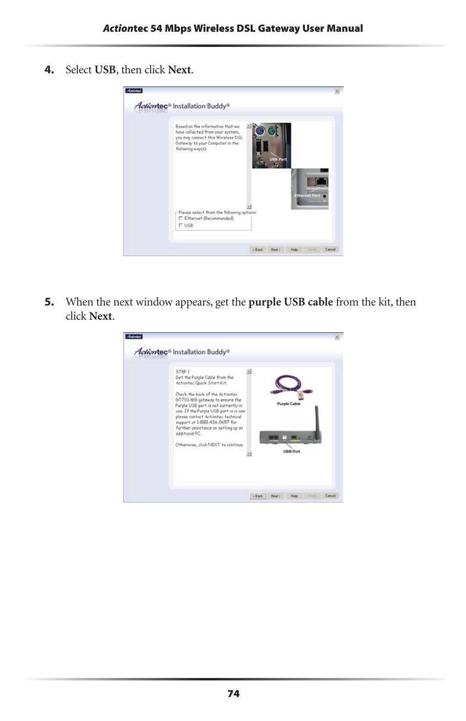 Actiontec electronic Actiontec Wireless DSL Gateway GT701WG User Manual | Page 77 / 135