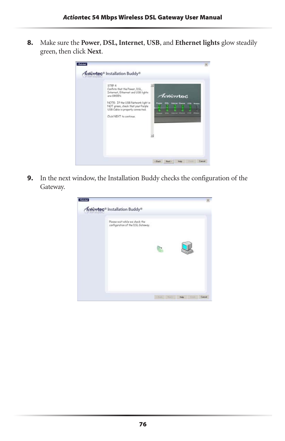 Actiontec electronic Actiontec Wireless DSL Gateway GT701WG User Manual | Page 79 / 135