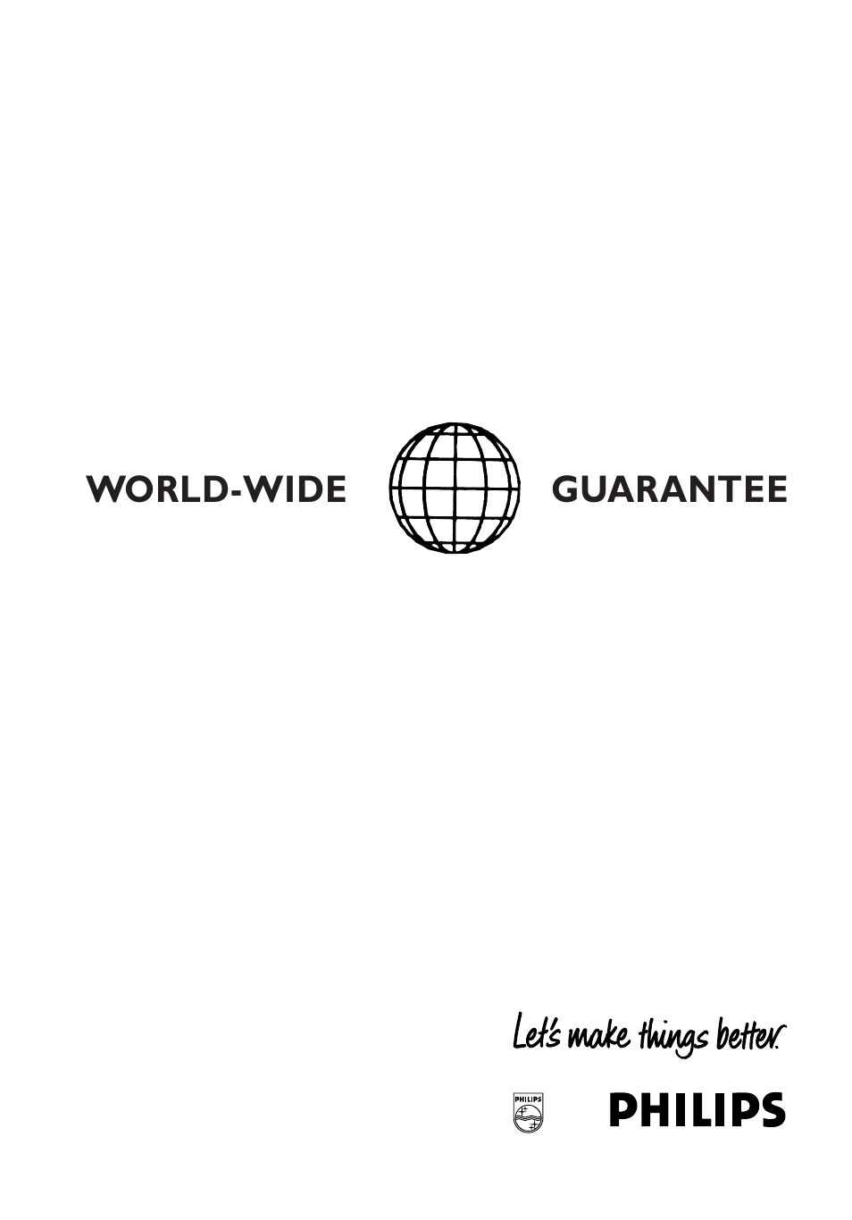 World-wide guarantee, Wirld-wide guarantee | Philips DVDRW22899 User Manual | Page 185 / 215