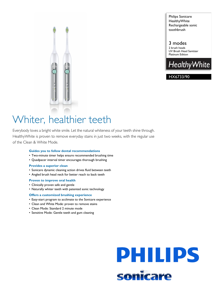 Philips HX6733-90 User Manual | 3 pages