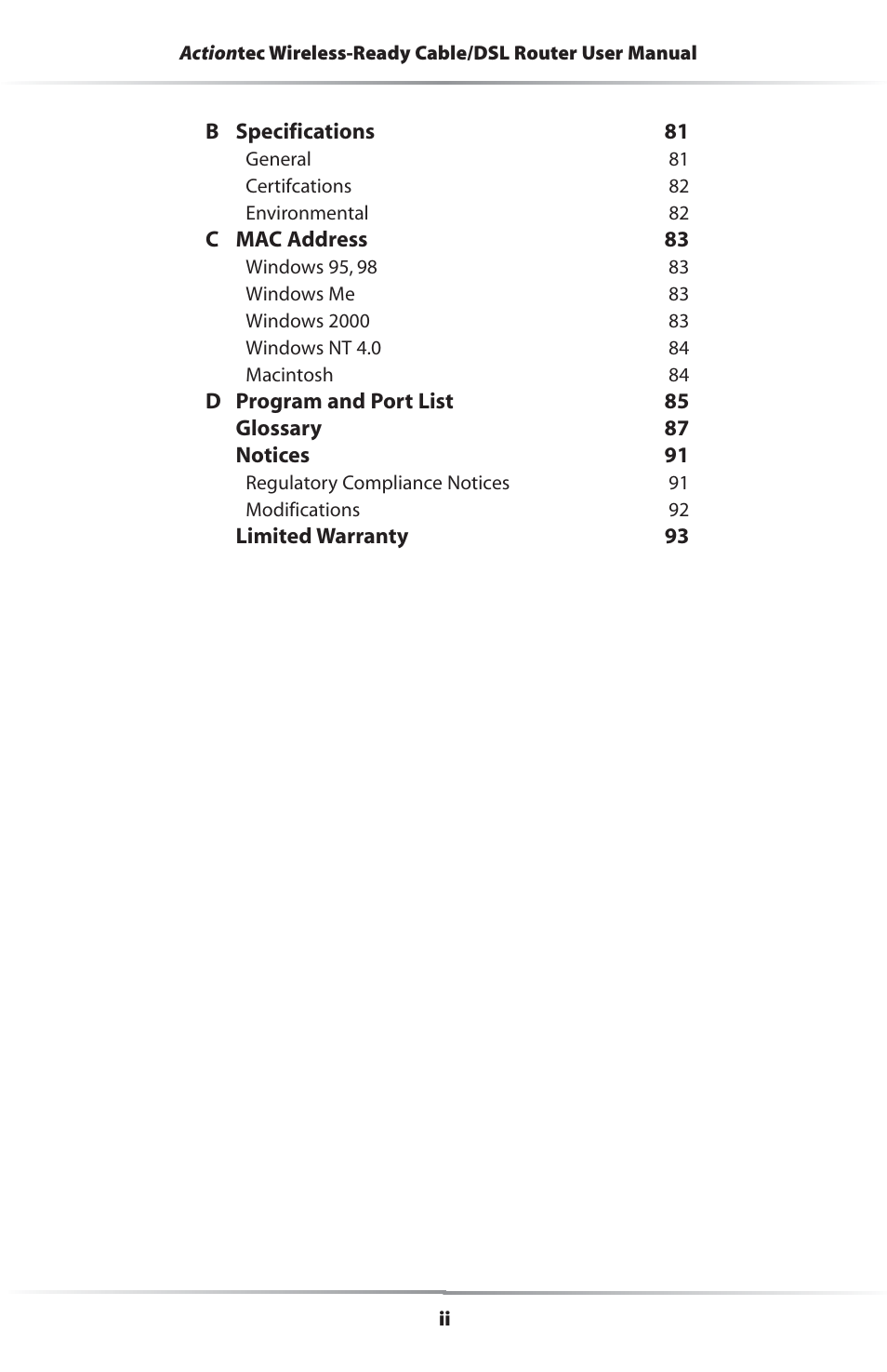 Actiontec electronic R4500U User Manual | Page 3 / 99