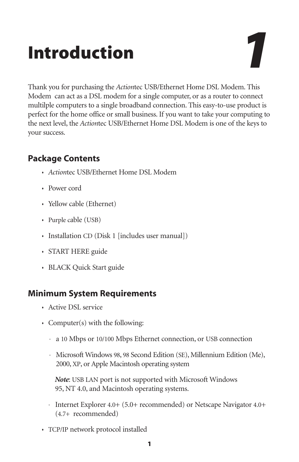 Introduction | Actiontec electronic R4500U User Manual | Page 4 / 99