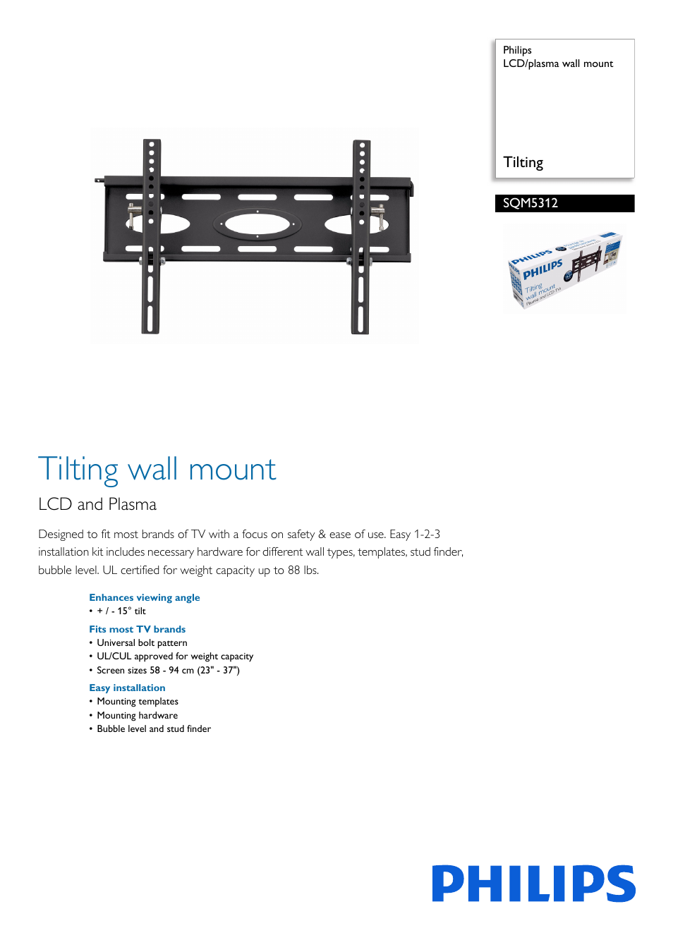 Philips SQM5312-27 User Manual | 2 pages