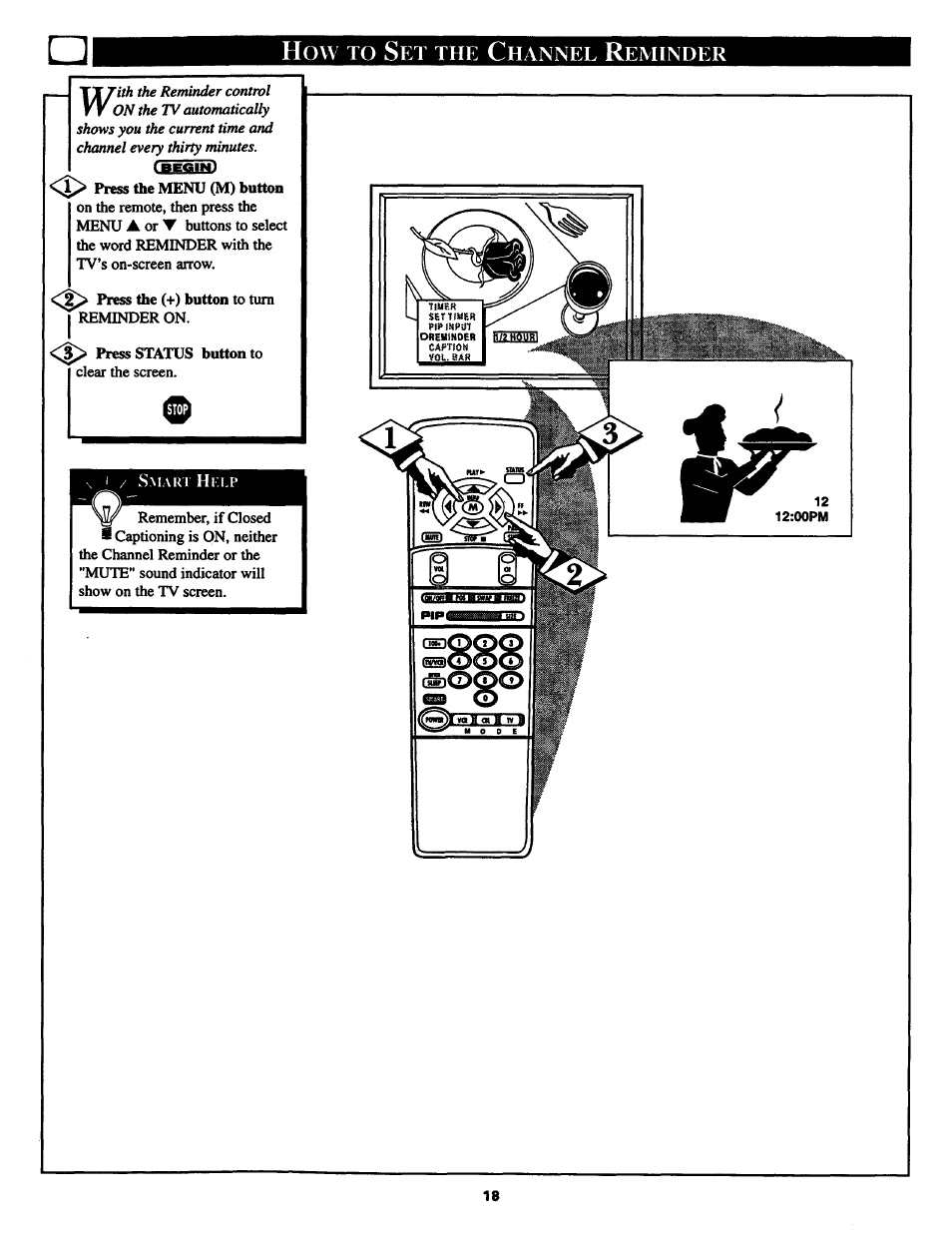 Philips COLOR TV 25 INCH TABLE User Manual | Page 18 / 40