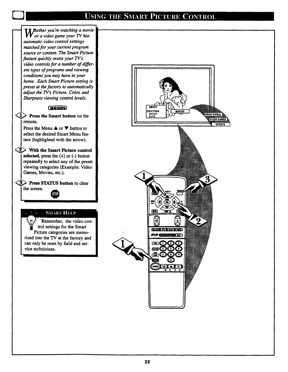 Philips COLOR TV 25 INCH TABLE User Manual | Page 22 / 40