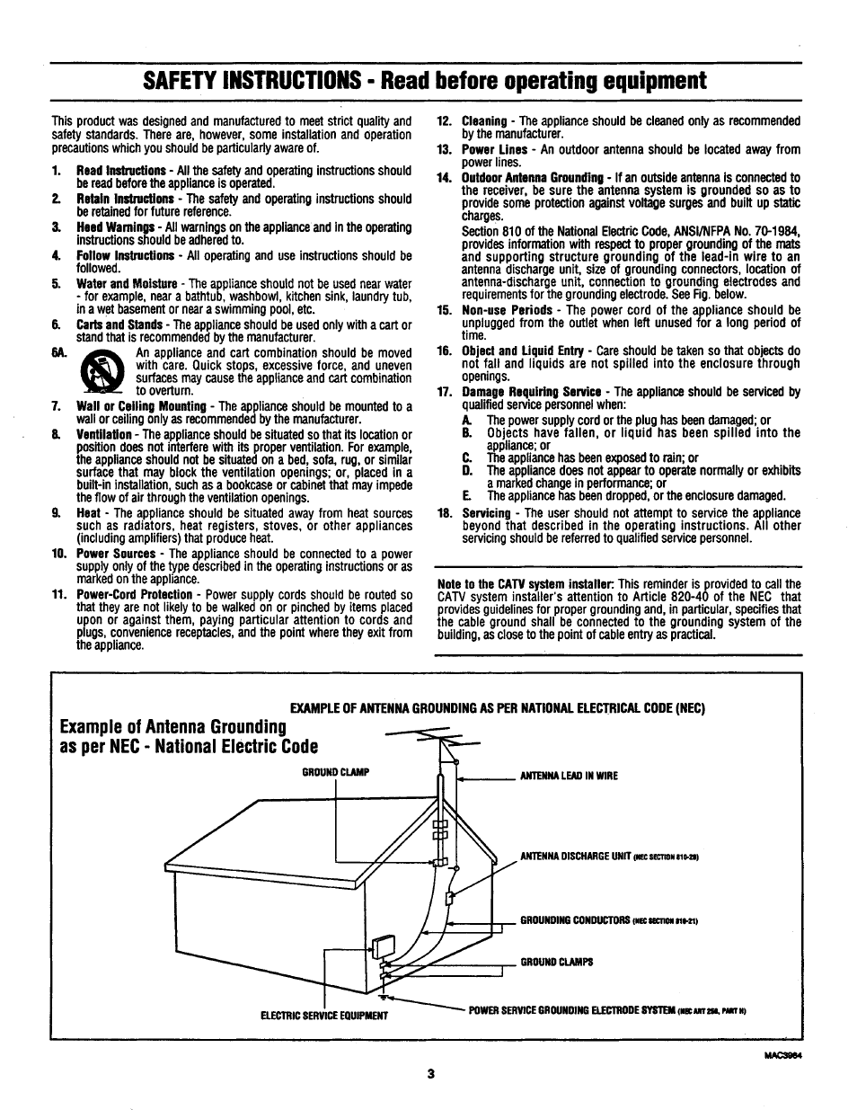 Philips COLOR TV 25 INCH TABLE User Manual | Page 3 / 40