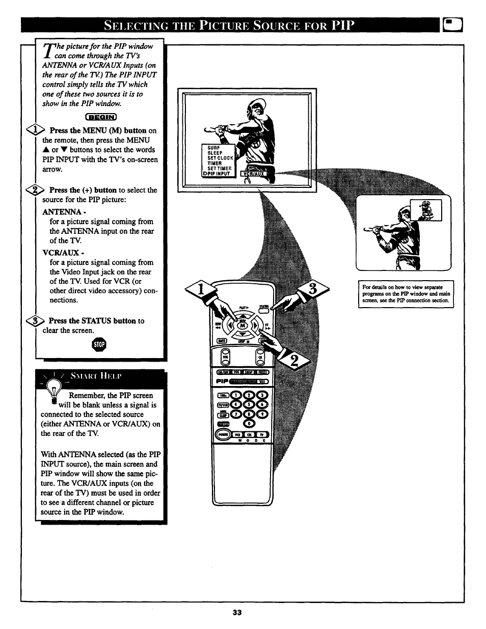 Philips COLOR TV 25 INCH TABLE User Manual | Page 33 / 40