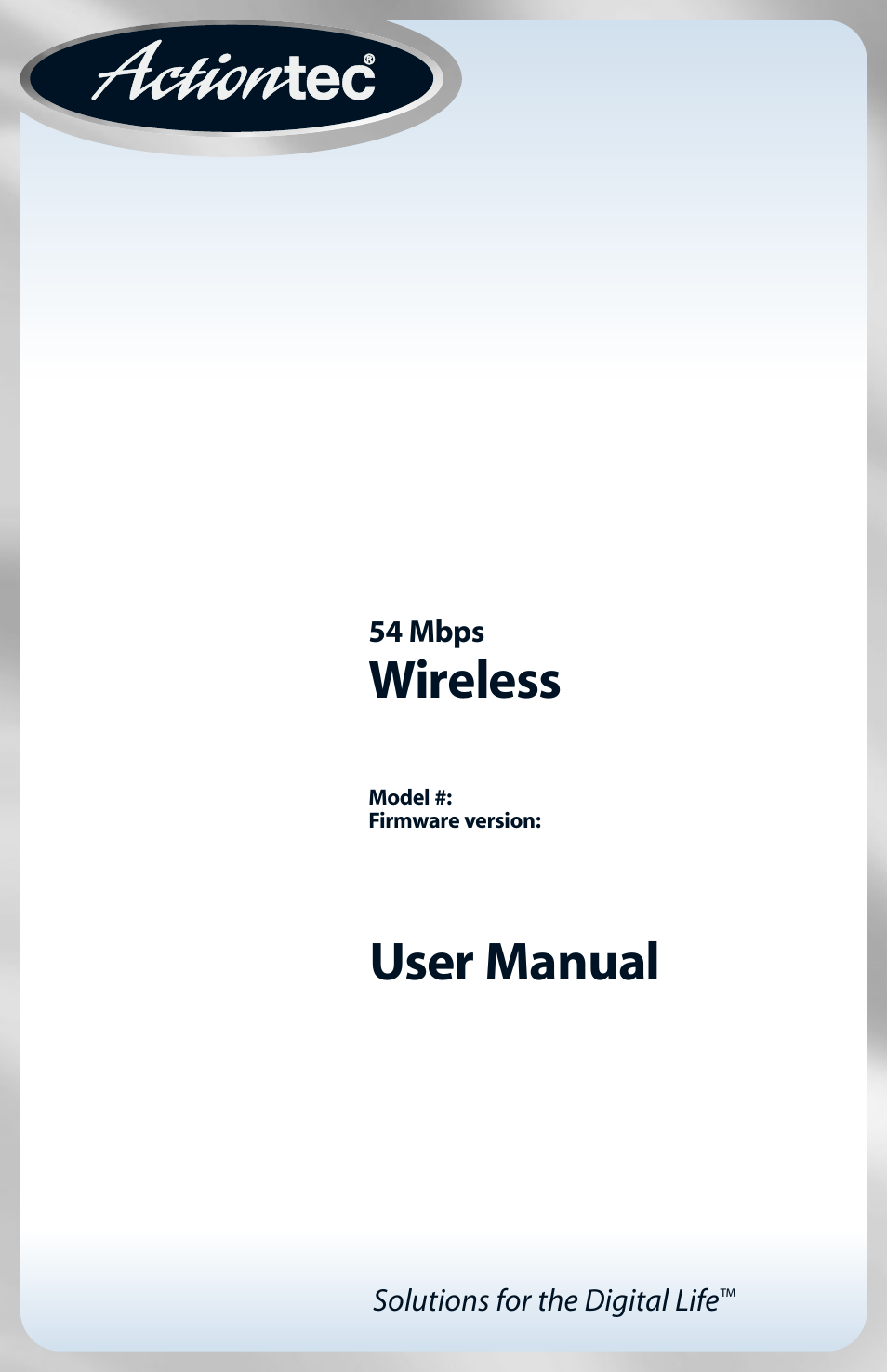 Actiontec electronic HWE05490-01 User Manual | 41 pages