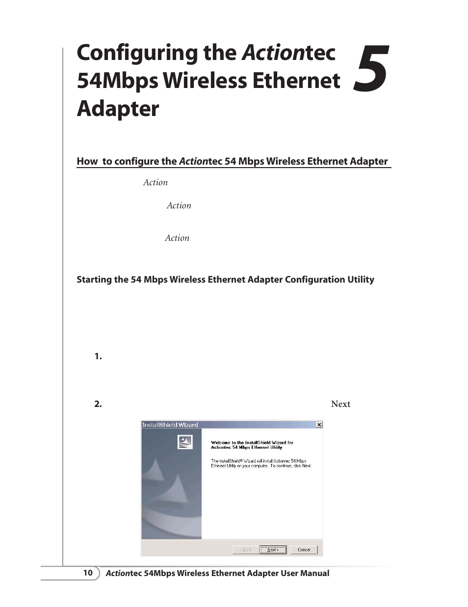 Actiontec electronic HWE05490-01 User Manual | Page 12 / 41