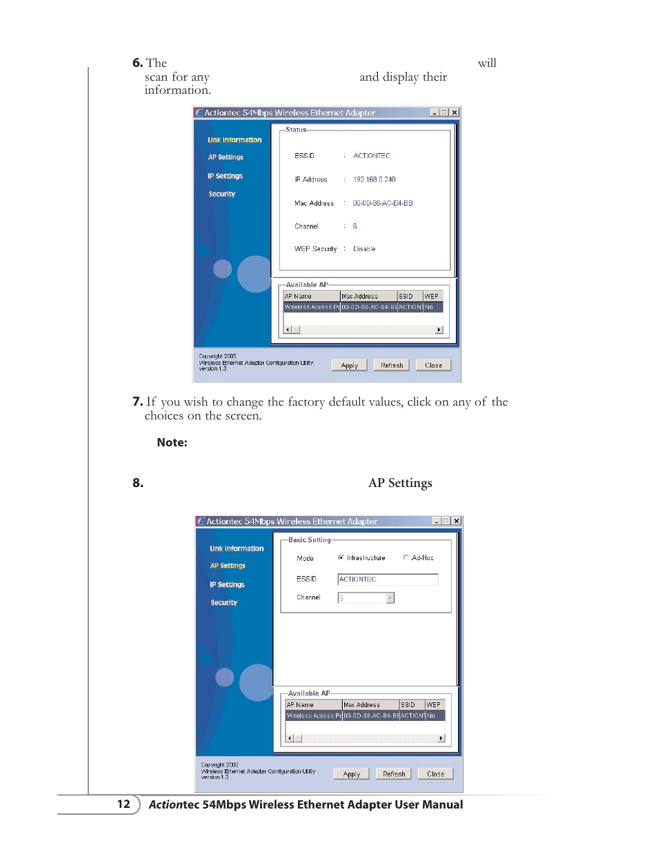 Actiontec electronic HWE05490-01 User Manual | Page 14 / 41