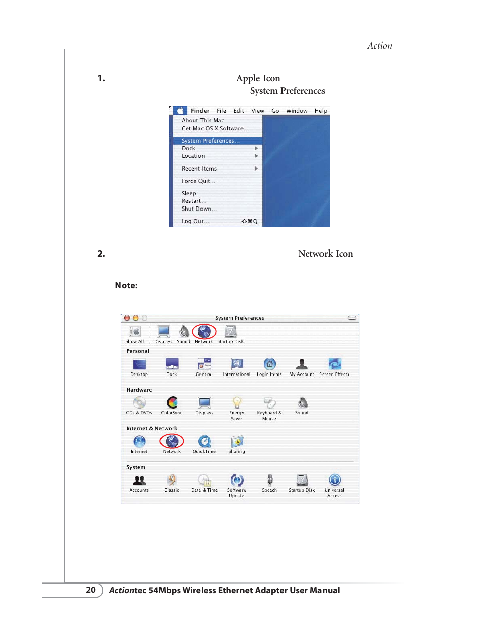 Actiontec electronic HWE05490-01 User Manual | Page 22 / 41