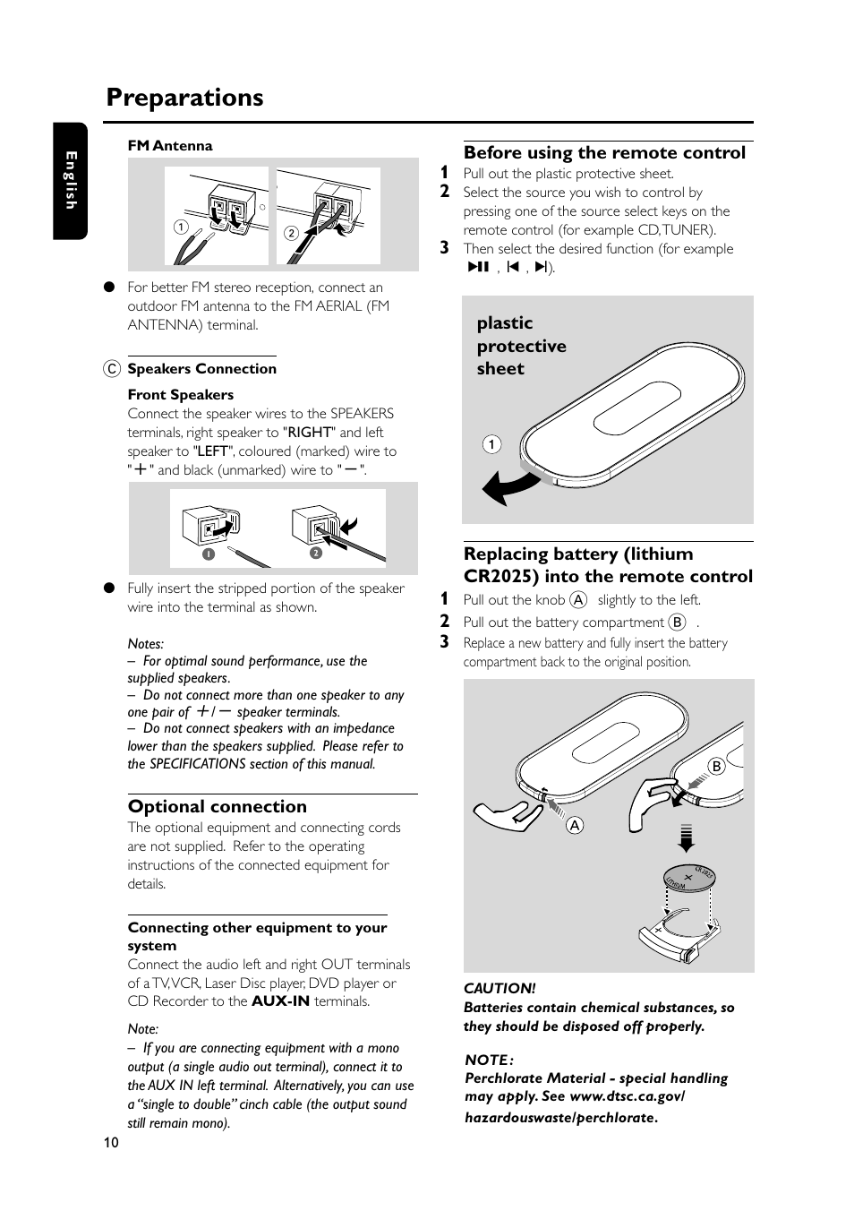 Preparations | Philips MC235B-37 User Manual | Page 10 / 20