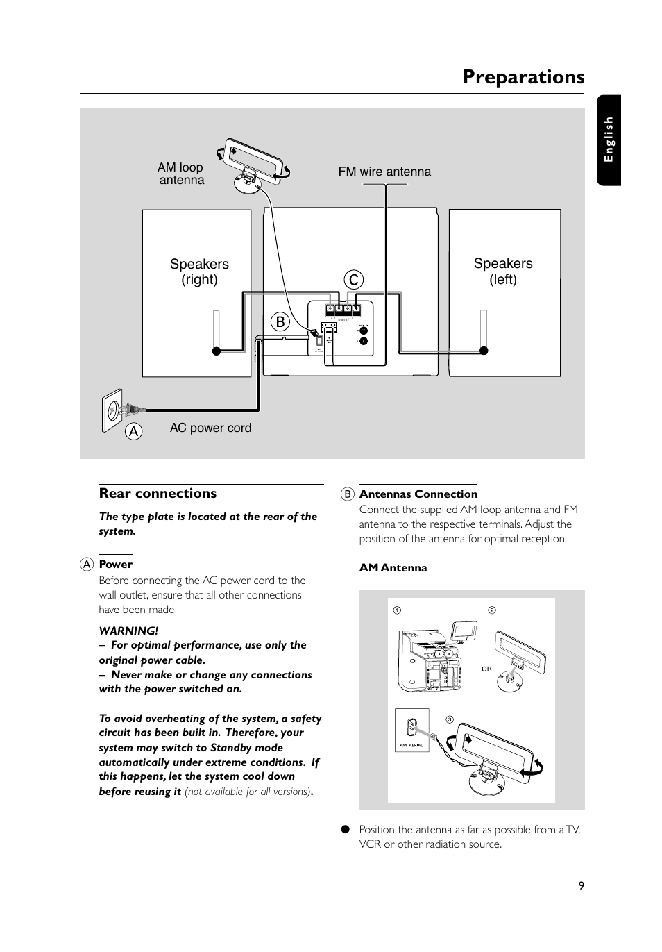 Preparations | Philips MC235B-37 User Manual | Page 9 / 20