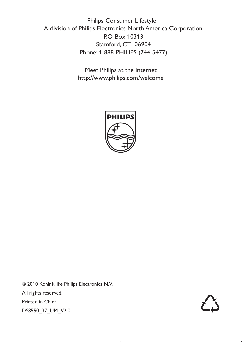 Philips DS8550-37 User Manual | 27 pages