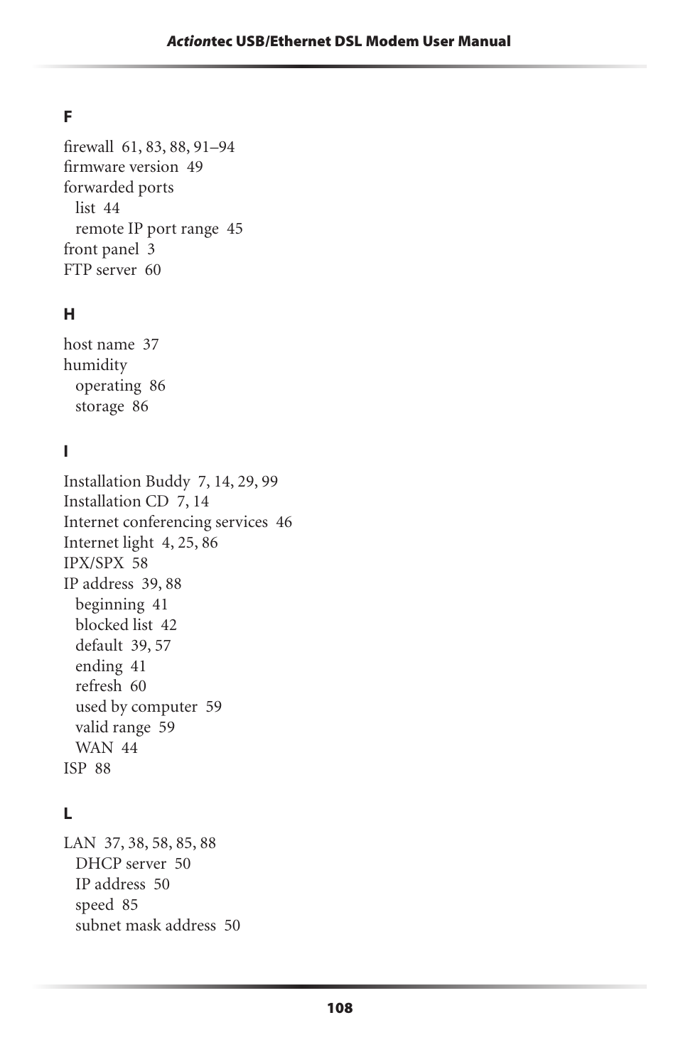 Actiontec electronic GT701 User Manual | Page 111 / 115