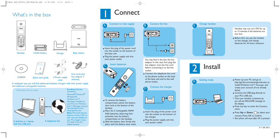 Philips VOIP4332B-37 User Manual | 2 pages