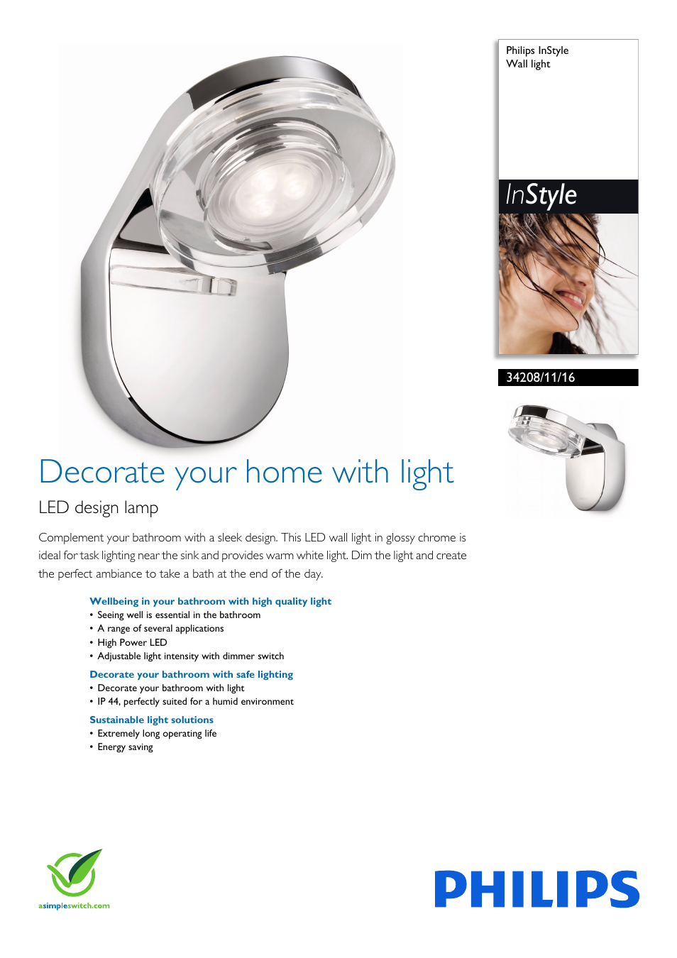 Philips 342081116 User Manual | 3 pages