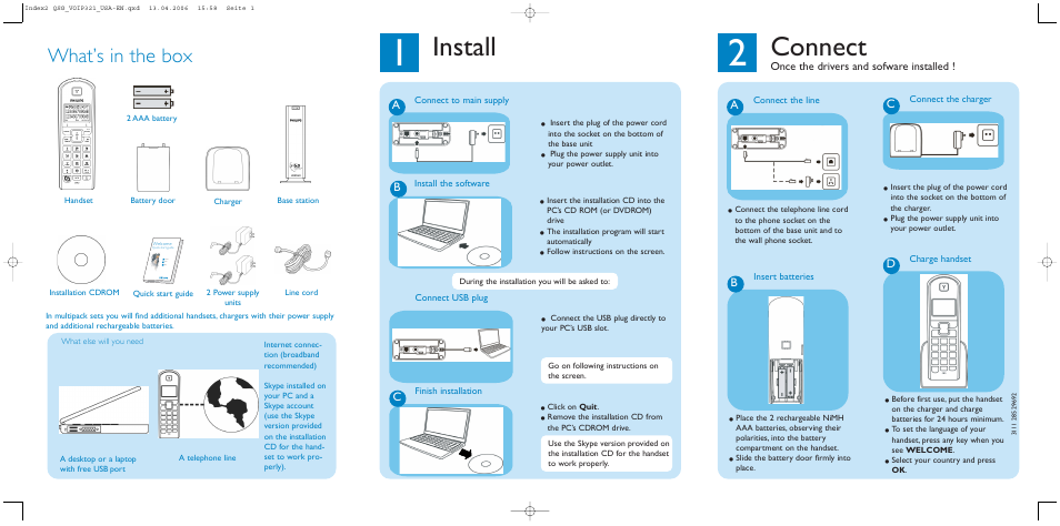 Philips VOIP3211G-37 User Manual | 2 pages