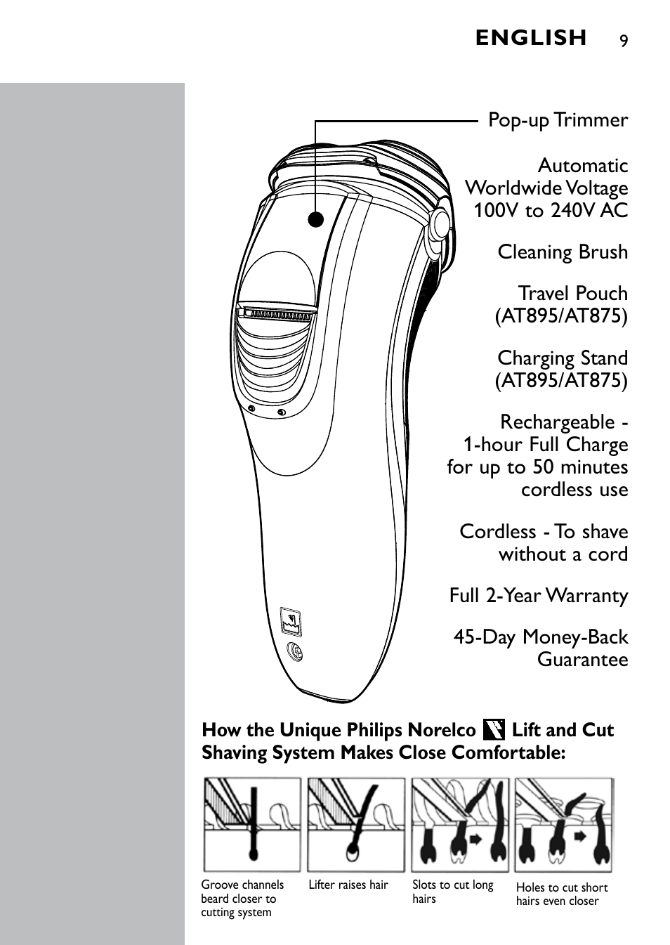 English | Philips AT895-41 User Manual | Page 9 / 29