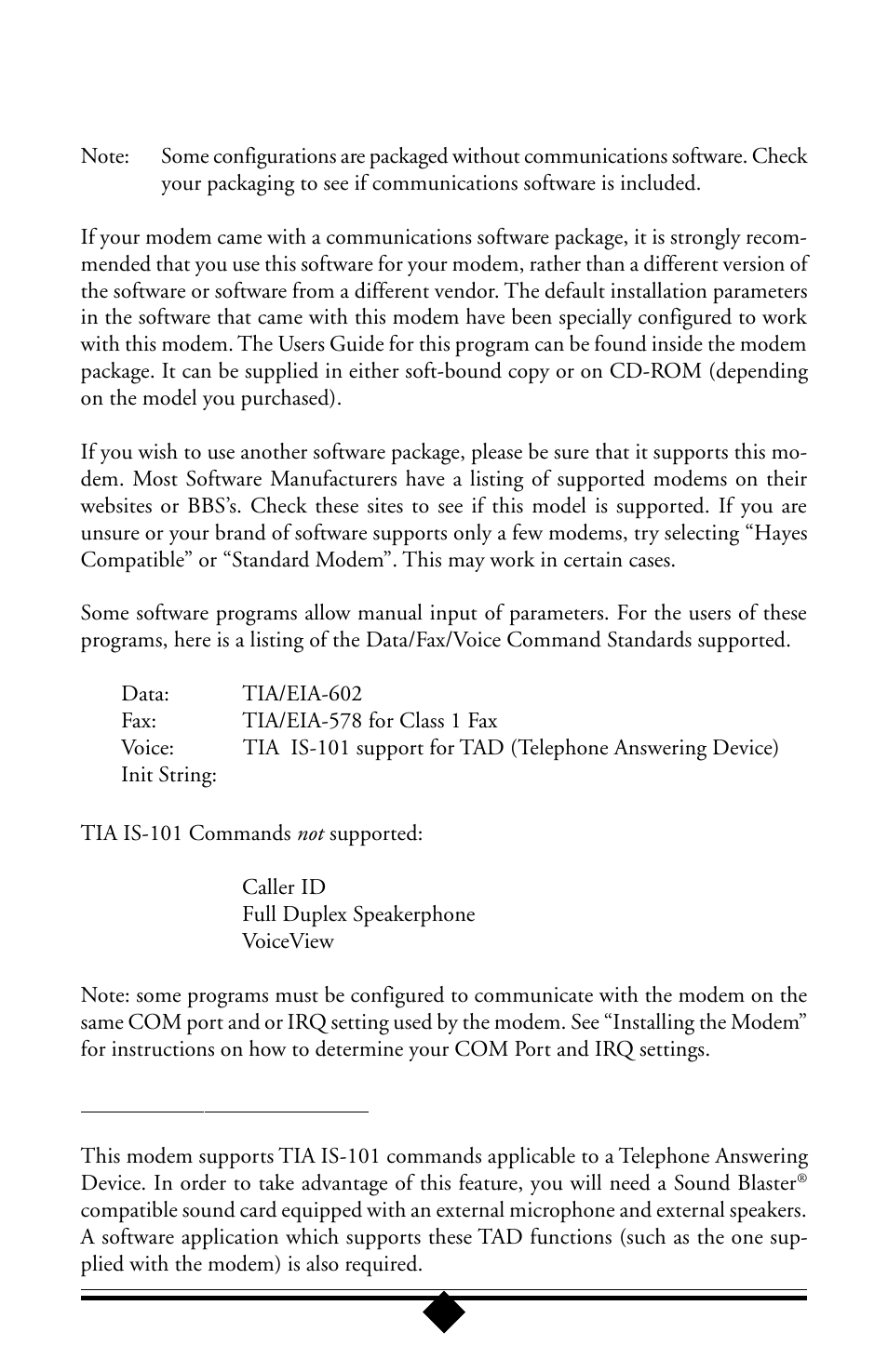 Installing communications software | Actiontec electronic 56K User Manual | Page 22 / 33