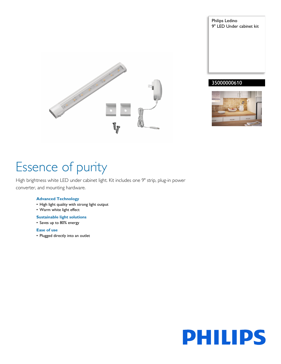 Philips 35000000610 User Manual | 2 pages