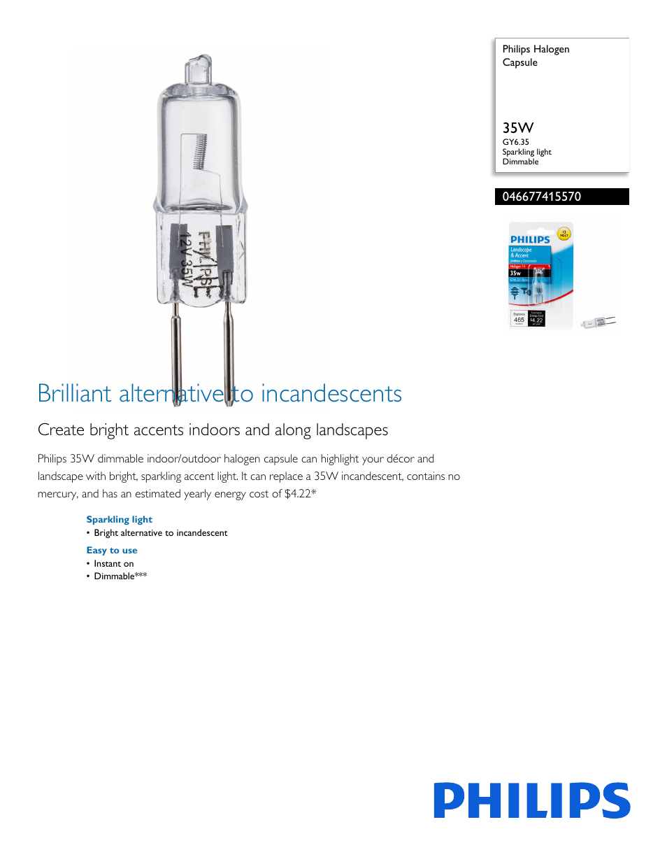 Philips 046677415570 User Manual | 2 pages