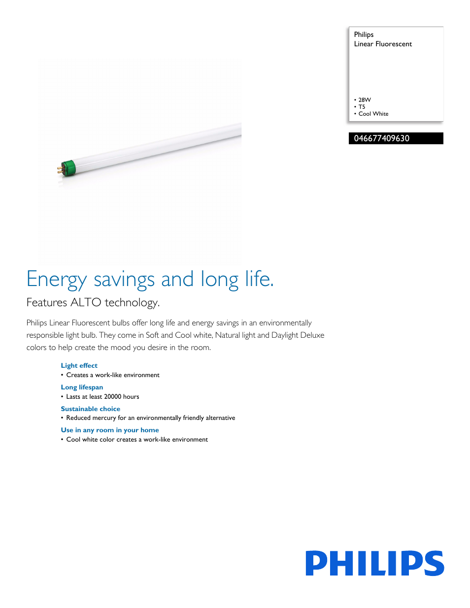 Philips 046677409630 User Manual | 2 pages
