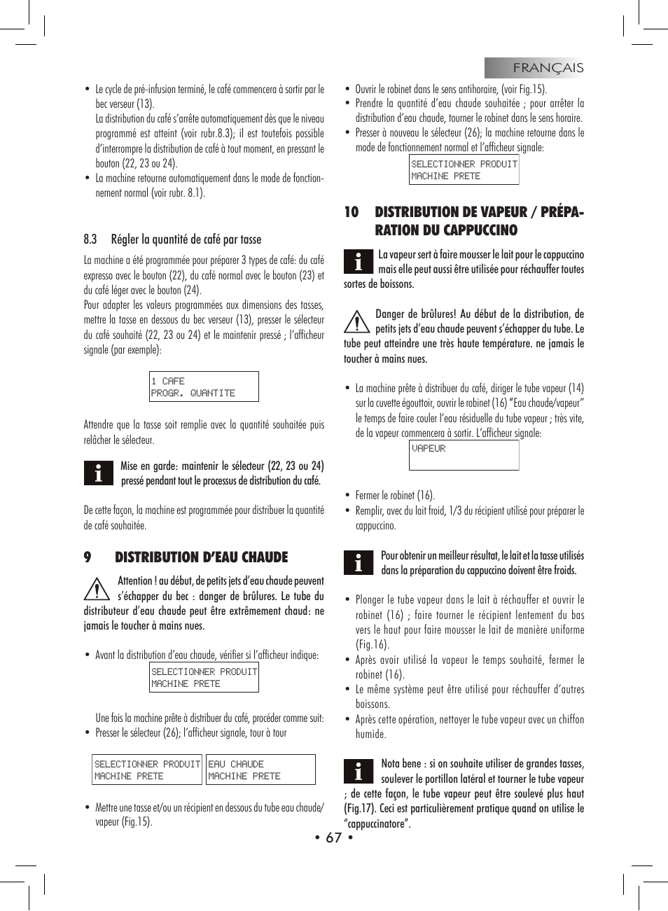 9distribution d’eau chaude | Philips 9314SC0B0119 User Manual | Page 67 / 132