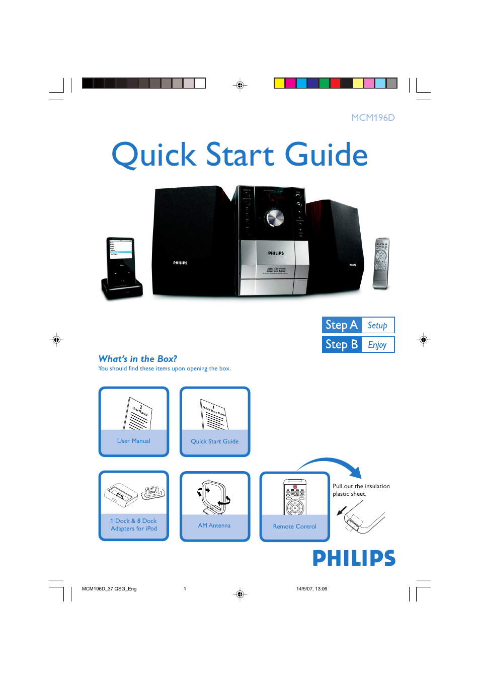 Philips MCM196D-37 User Manual | 4 pages