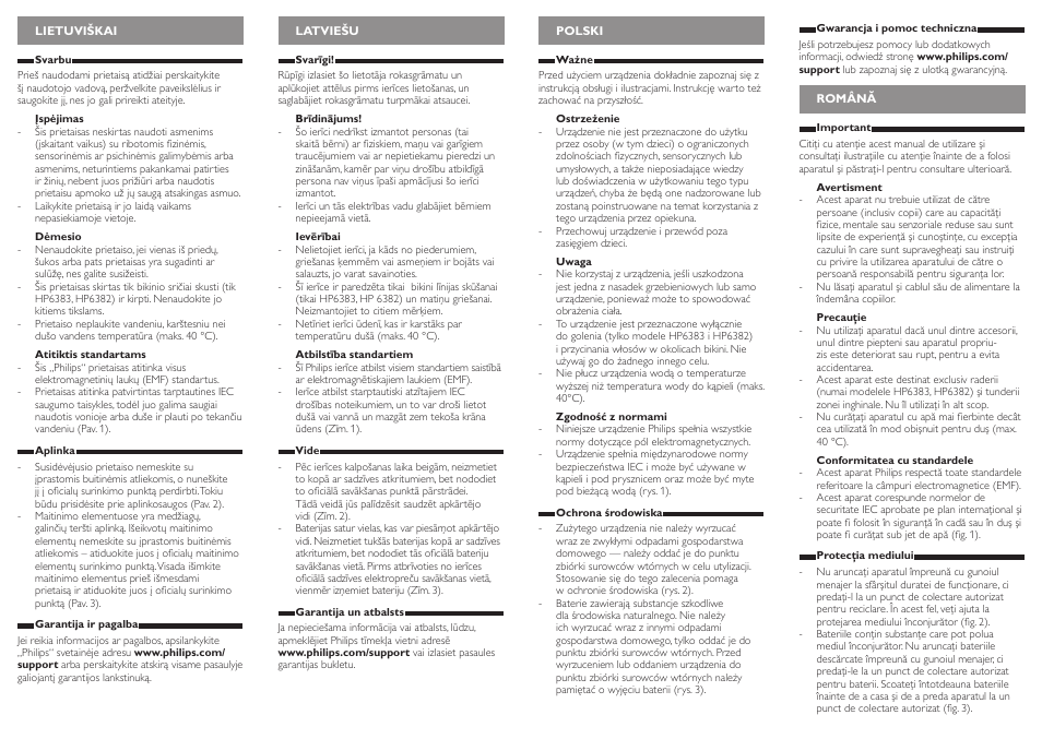 Philips Bikini trimmer HP6382-50 BikiniGenie User Manual | Page 4 / 6