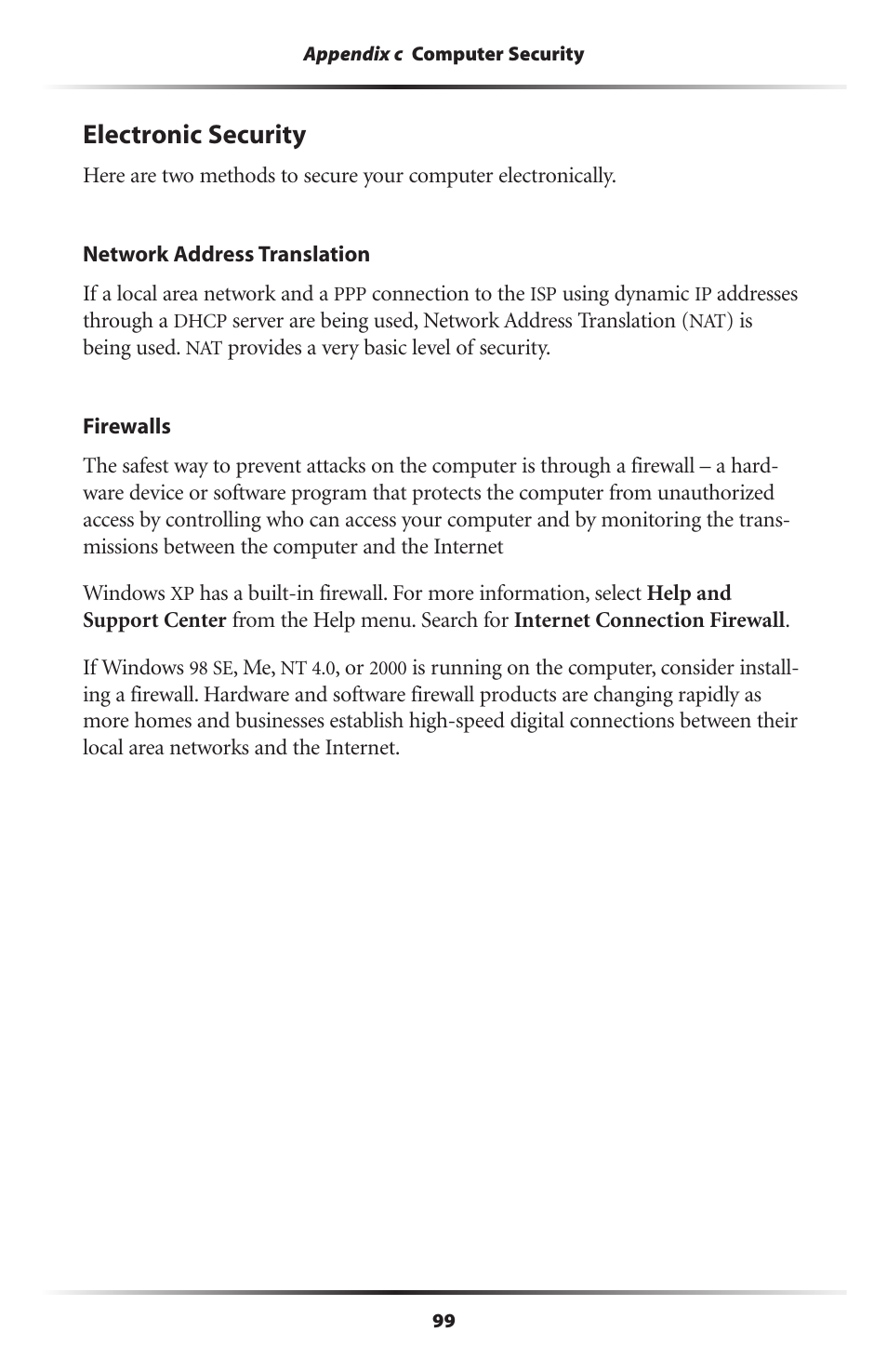 Electronic security | Actiontec electronic GT701A User Manual | Page 102 / 119