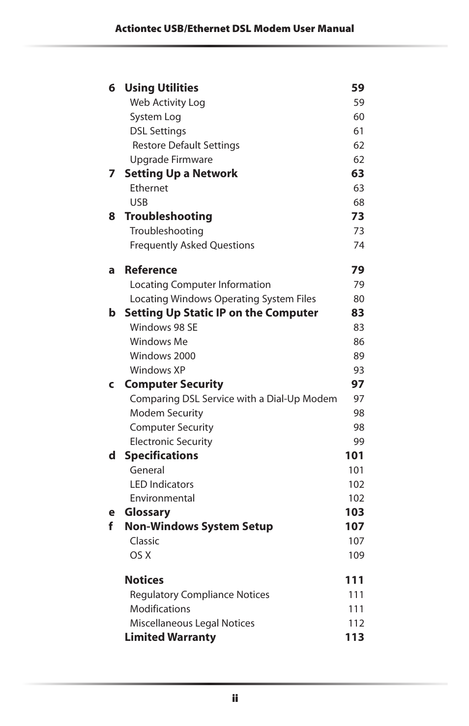 Actiontec electronic GT701A User Manual | Page 3 / 119