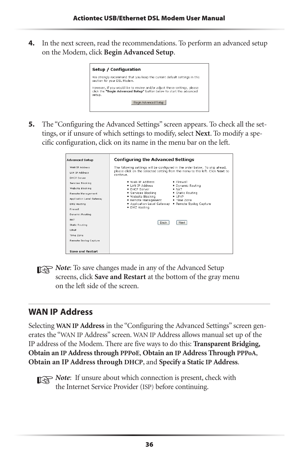 Wan ip address | Actiontec electronic GT701A User Manual | Page 39 / 119