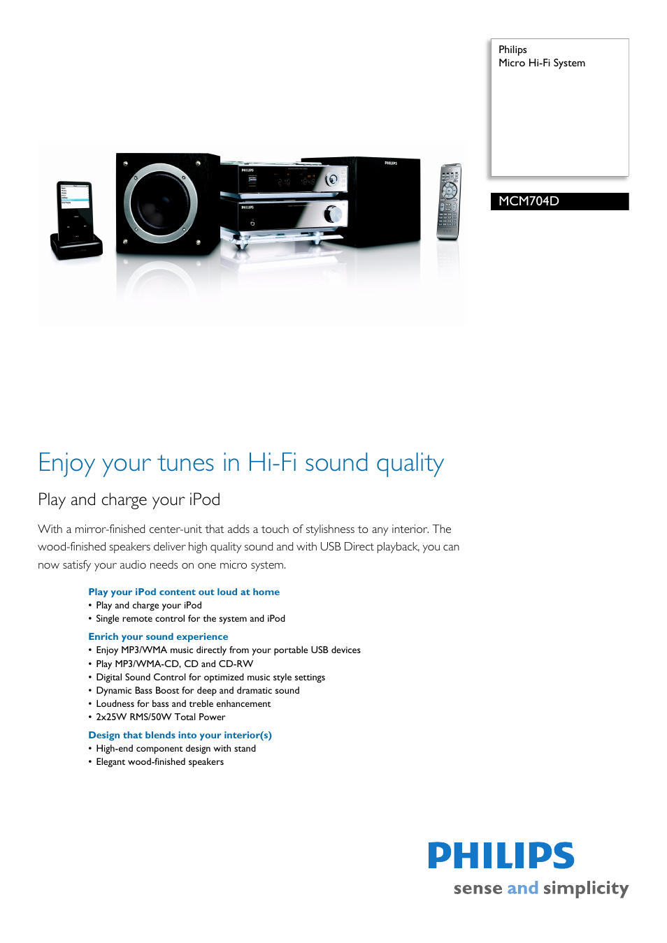 Philips MCM704D-37 User Manual | 3 pages