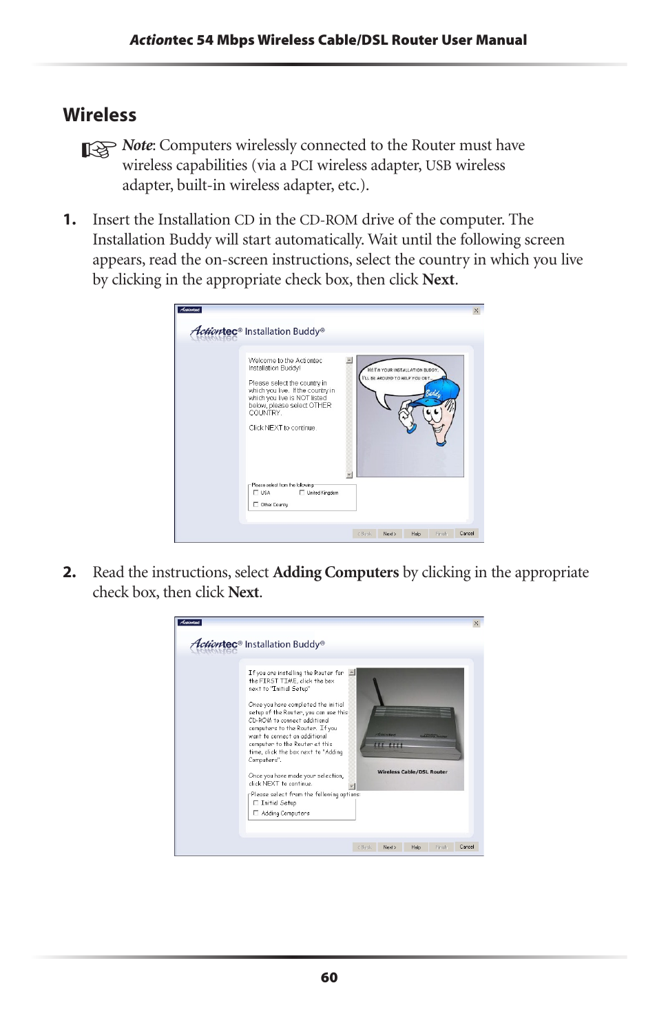 Wireless | Actiontec electronic GT704WR User Manual | Page 63 / 115