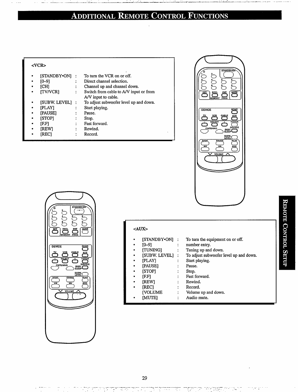 Additional remote control functions, Odevice, Oo o o o | O o o o, La a oj, Sleep | Philips MX920AHT-37 User Manual | Page 29 / 40