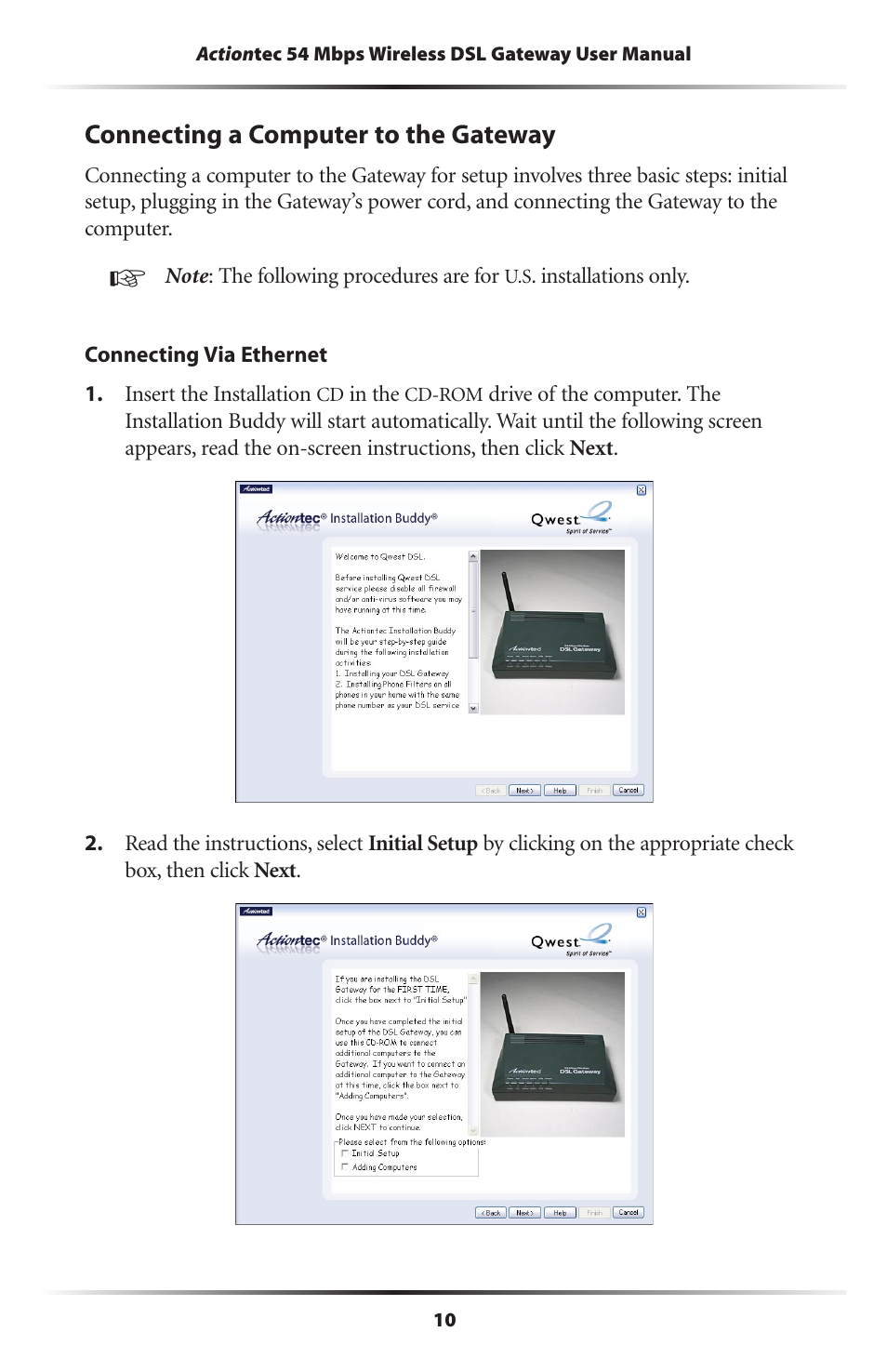 Connecting a computer to the gateway | Actiontec electronic GT701-WG User Manual | Page 13 / 149